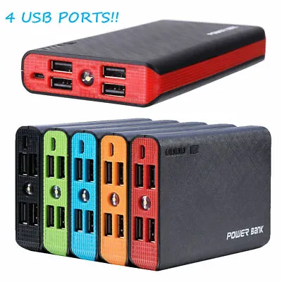 4 USB 50000mAh Power Bank LED External Backup Battery Charger F Phone Power Bank • $21.99