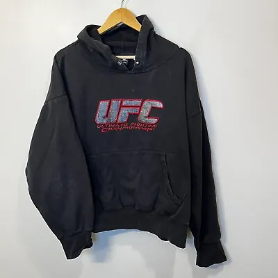 Vintage UFC Ultimate Fighting Championship XXL Black Sweatshirt Hoodie Pullover • $49.45