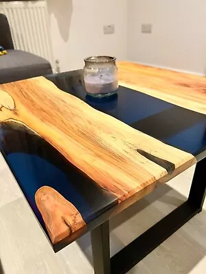 Yew Wood And Resin River Coffee Table • £300