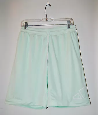 NWT Adidas Men's AEROREADY Pale Mint Green Large Logo Athletic Mesh Shorts Sz L • $12