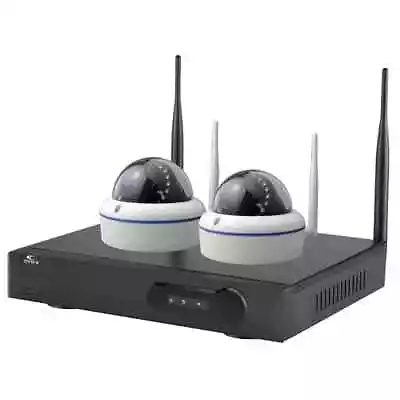 Qvis ONY-X 8CH 8 Channel Wireless CCTV Kit With 2 Dome Camera • £89.61