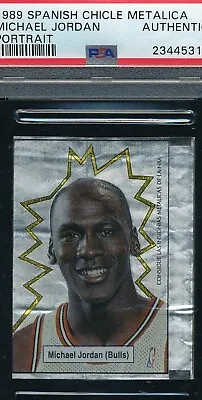 Metalica Michael Jordan Portrait 1989 Spanish Chicle Graded Psa Authentic *tphlc • $412.50