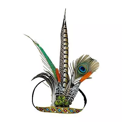 Feather Headdress Native American Indian Headpiece Costume Decoration Fancy • £12.89