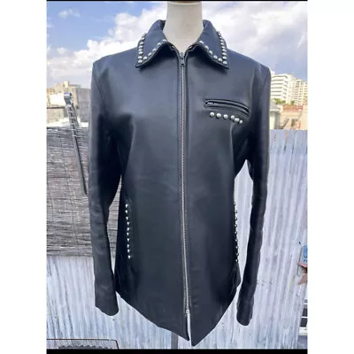 Leather Jacket Studded Remake  (L) • $255.64