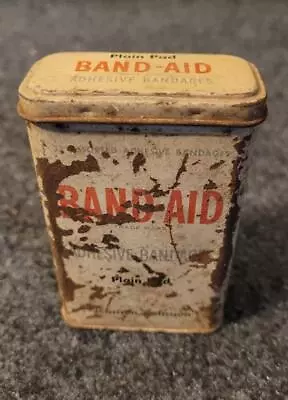 Vintage Metal Band-Aid Tin Johnson & Johnson Plain Pad With Pads G1 • $5.99