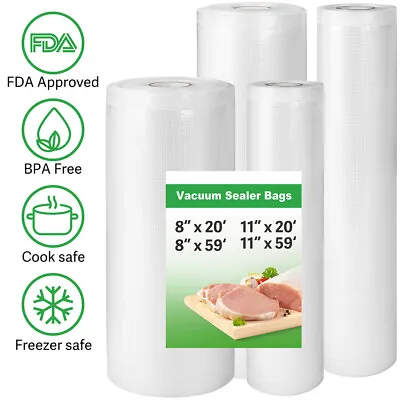 $7.80 • Buy Vacuum Sealer Bags Food Preservation Storage Saver Seal Bag Rolls For Storage
