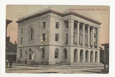 Postcard U. S. Custom House & Post Office Biloxi MS Divided Back C.1913 • $4.95