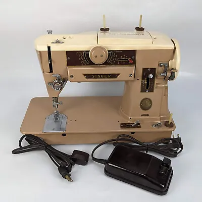 Singer 401A Sewing Machine W/ Pedal - Serviced And Works Good! - Vintage • $199.95