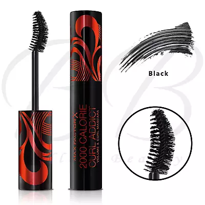 MAX FACTOR 2000 Calorie Curl Addict Volumising And Curling Mascara - Black *NEW* • £6.15