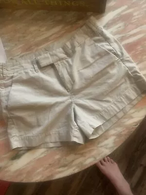 Anthropologie G1 Paper Twill Goods Womens Shorts 4  Inseam Sz 8 Cotton Khaki • $15