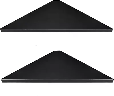 Corner Mounting ShelfEasy To Install Wall Corner Shelf Set Of 2 (Black Wood... • $15.99