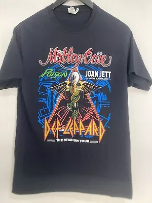 The Stadium Tour Motley Crue Def Leppard Poison Joan Jett The Blackhearts Tshirt • $14.99