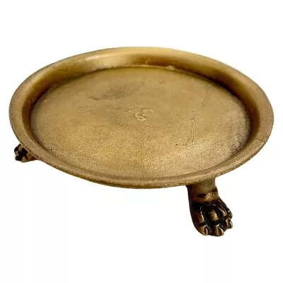 100% Solid Brass Clawfoot Dish - Pedestal Dish - Candle Dish - Candle Holder ... • $35.32