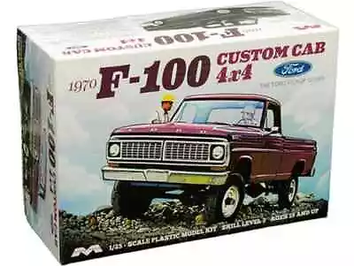 Moebius 1230  1970 Ford F-100 Custom Cab 4X4 Pickup Truck Plastic Model Kit 1/25 • $27.50