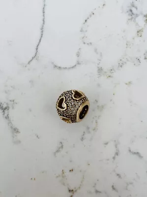 £180 • Buy Genuine Authentic Pandora 14ct Gold Open Heart Charm - G585 ALE