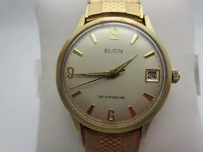 Vintage Elgin Selfwinding Wrist Watch Mens 10K RGP Running Automatic • $149