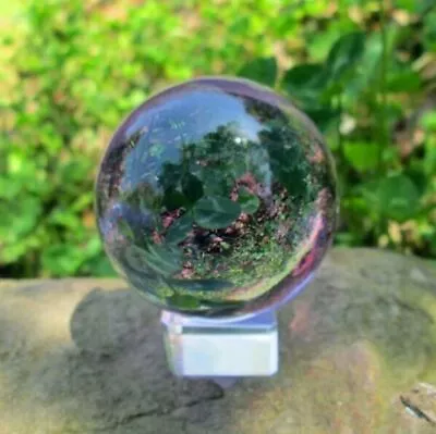 Asian Rare Natural Quartz Clear Magic Crystal Healing Ball Sphere 40mm + Stand • $7.99