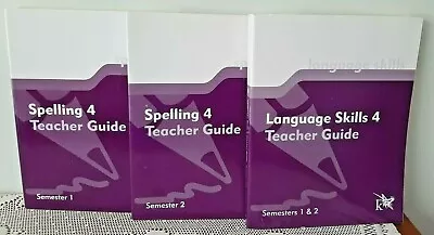 K12 Spelling And Language Arts Teacher Guides Grade 4 - School Homeschool Prep • $24.48