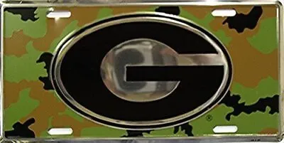 Georgia Bulldogs CAMO TC Metal License Plate Tag University Of • $10.90
