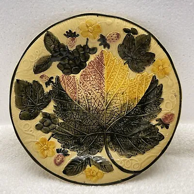 Vintage Georg Schmider Zell Style German Majolica Fruit And Leaf Plate • $25