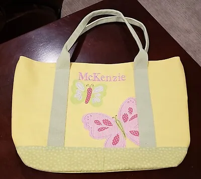 Pottery Barn Kids Butterfly Applique Canvas Tote Name  McKenzie  New • £19.28