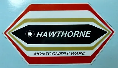 1960's Montomery Ward Hawthorne Tricycle Head Badge Decal • £14.60