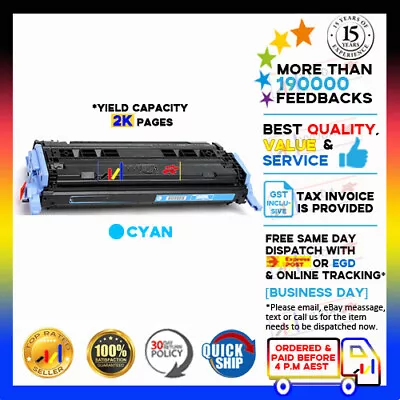 1 NoN-OEM Q6000A Q6001A Q6002A Q6003A CYAN Toner Cartridge For HP 1600 2600 2605 • $29.80