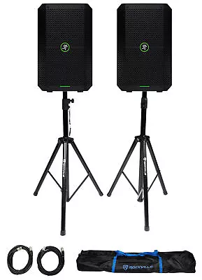 (2) Mackie Thump GO 8  Portable Rechargeable DJ PA Speakers W/Bluetooth+Stands • $764.98