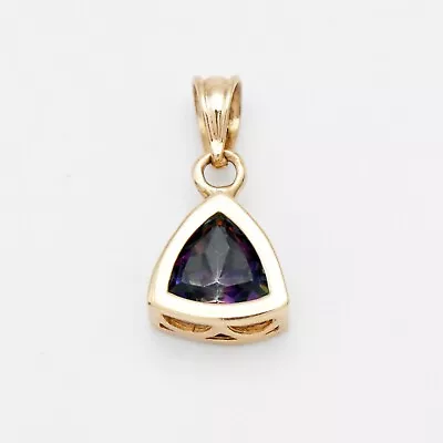 14k Yellow Gold Estate Mystic Topaz Gemstone Pendant • $151.99