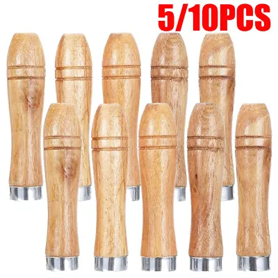 $10.59 • Buy 5/10Pcs Wooden File Handle Replacement Strong Metal Collar For File Craft Tool