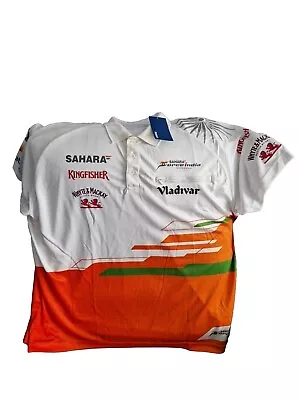 Sahara Force India F1 Team Softshell Reebok Shirt White 3XL • £35