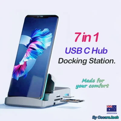 $36.85 • Buy Type C HDMI HUB USB-C Multi Port Adapter For MacBook Pro Docking Station 8in1 AU
