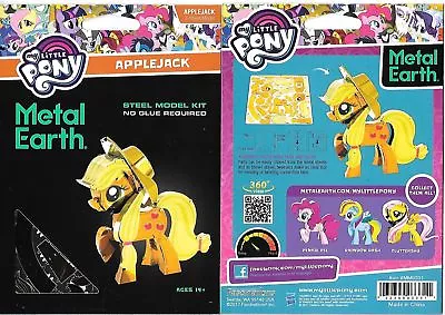 My Little Pony Applejack Figure Metal Earth 3-D Laser Cut Steel Model Kit Sealed • $10.95