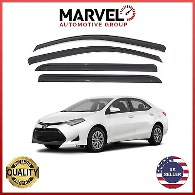 Smoke Window Sun Vent Visor Rain Guards Deflectors For Toyota Corolla 2014-2018 • $29