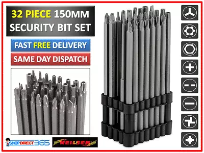 32pc 150mm Extra Long Reach Torx Security Bit Set Tamper Proof Screwdriver #0715 • £13.99