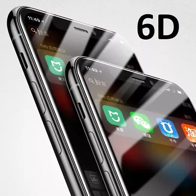 IPhone X XS Max XR 8 7Plus Tempered Glass Screen Protector 6D Curved Full Cover  • $7.16