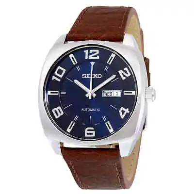 Seiko Recraft Automatic Blue Dial Brown Leather Men's Watch SNKN37 • $126.49