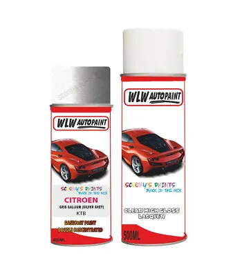 Spray Paint For Citroen Gris Gallium Ktb Silver Grey C1 Aerosol • £21.88