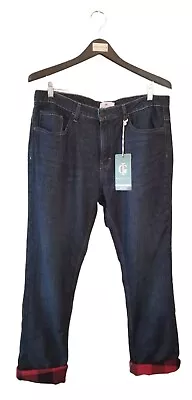 Insulated Gear Carpenter Flannel Lined Denim Blue Work Pants Men Jeans 14M 36x31 • $57