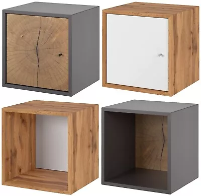 £14.99 • Buy Cube Wooden Storage Shelf Wall Mounted Hanging Bookcase Display Shelving Door