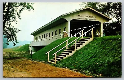 Mahomet IL- Illinois Illinois Covered Bridge Scenic View Vintage Postcard • $3.59