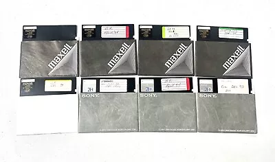 Maxell & Sony 5.25  Floppy Disk Lot Vintage Lot Of 8 Flexible Untested Rare • $16.97