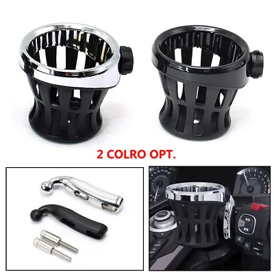 Handlebar Cup Holder Drink W/ Mesh Basket Mount For Honda Goldwing GL1800 Chrome • $20.65