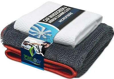 Car Window Cleaning Cloth Large Microfibre Mirror Glass Cleaner Polishing Cloths • £7.29