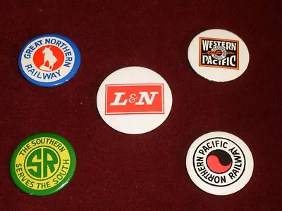 Rail Line Logo Pins. Five Great Collectibles For Display On Hat Shirt Or Wall. • $5.75