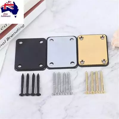 Electric Guitar Neck Plate 4 Mounting Screws For Fender Stratocaster Telecaster • $6.95
