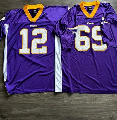 Minnesota Vikings Reebok Jared Allen2XL/Percy HarvinXL NFL Jerseys (Lot Of 2) • $55.97