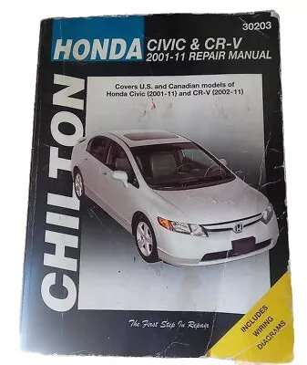 Honda Civic (2001-11) & CR-V (2002-11) Exc. CNG Or Hybrid Models Chilton Repair • $31.99