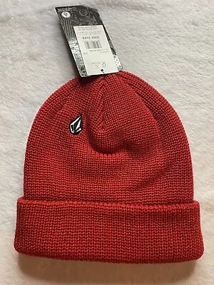 Volcom Men's (One Size) Full Stone Beanie Red D5832101 MSRP $22 • $22