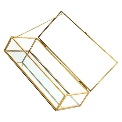 £20.75 • Buy 1pc Glass Jewelry Holder Cosmetic Storage Box Glass Mirrored